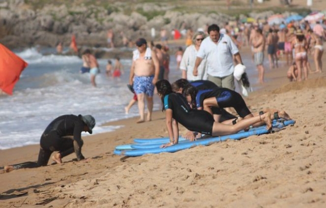 Prácticas en la arena.